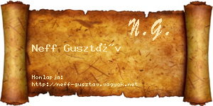 Neff Gusztáv névjegykártya