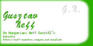 gusztav neff business card